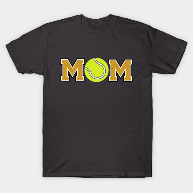 Tennis Mom Gold T-Shirt by capesandrollerskates 